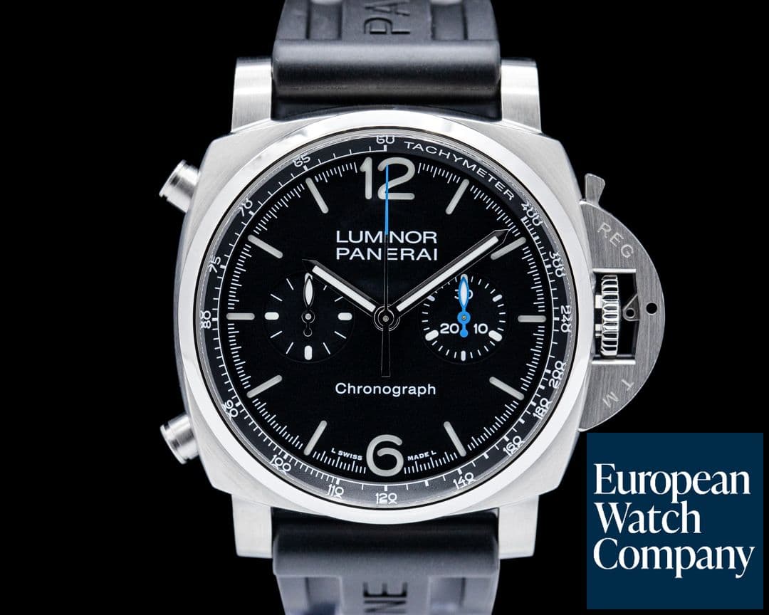 Image of Panerai PAM01109 Luminor Chrono SS Black Dial