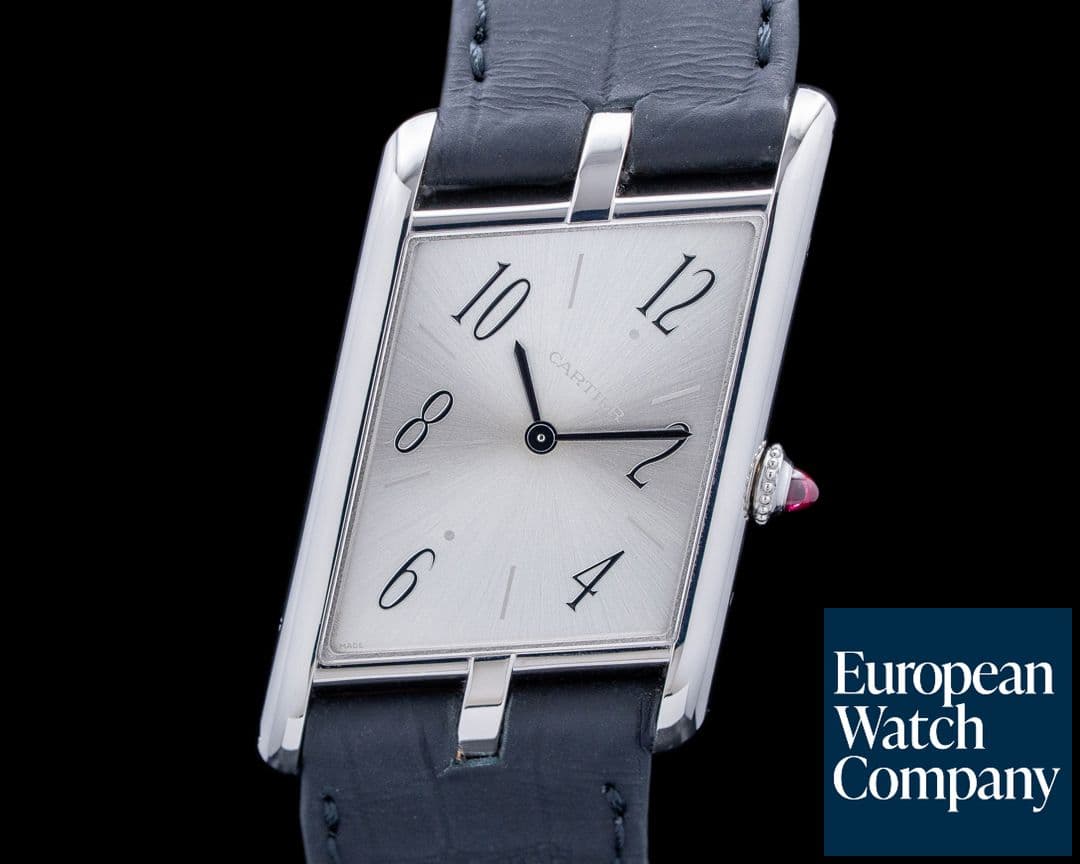 Image of Cartier WGTA0042 Tank Asymetrique Platinum Silver Dial