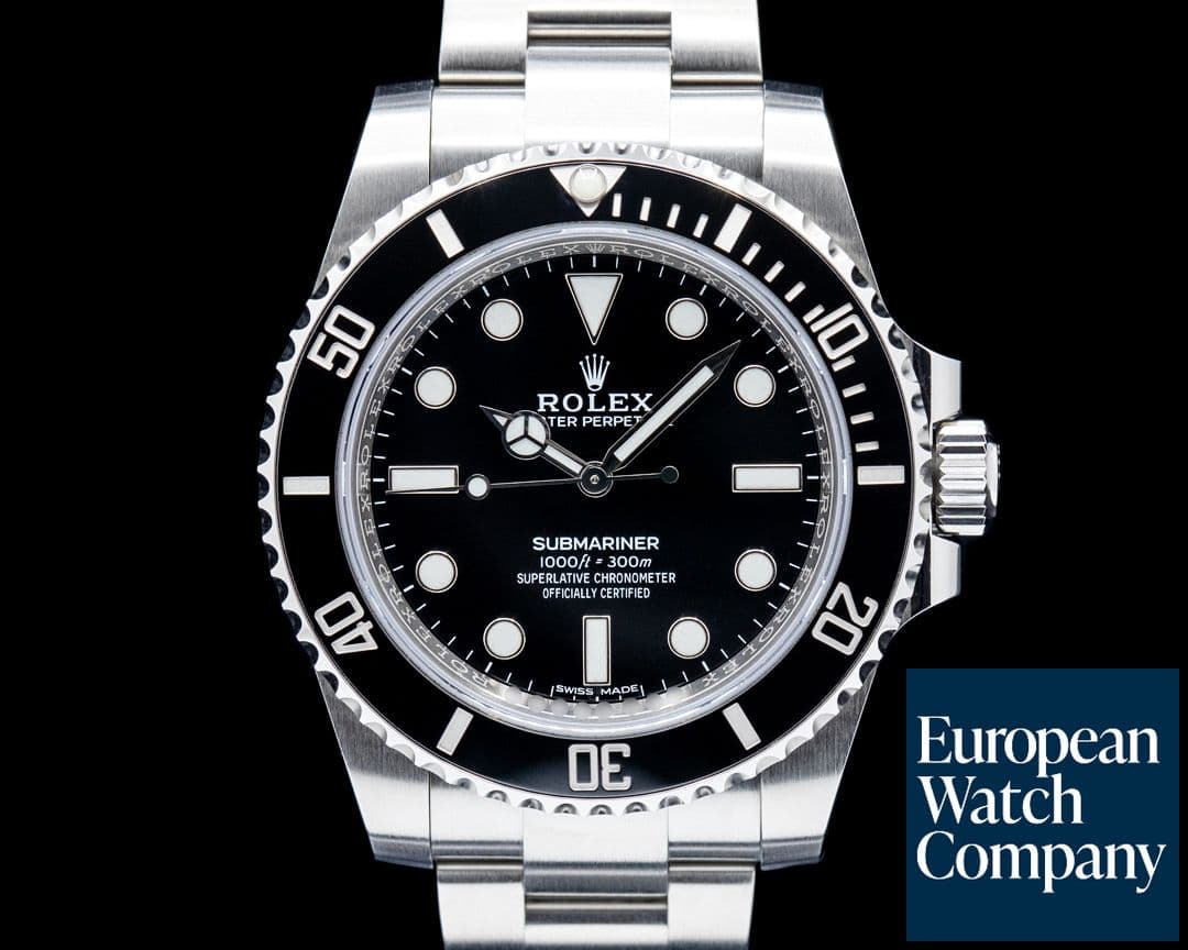 Image of Rolex 114060 Submariner No Date SS Black Dial