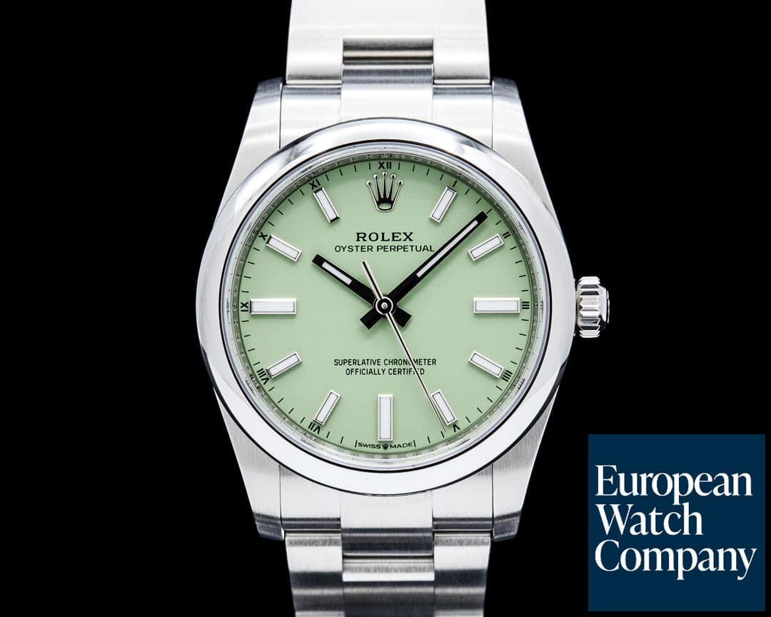Image of Rolex 124200 Oyster Perpetual 34 SS Pistachio Dial 2026