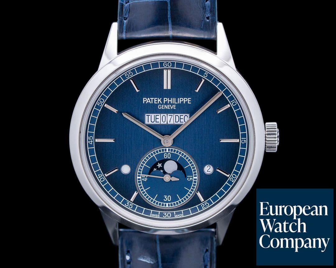 Image of Patek Philippe 5236P In-line Perpetual Calendar Platinum Blue Dial