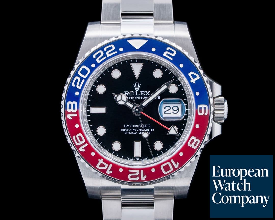 Image of Rolex 126710BLRO GMT-Master II Pepsi Bezel SS Black Dial