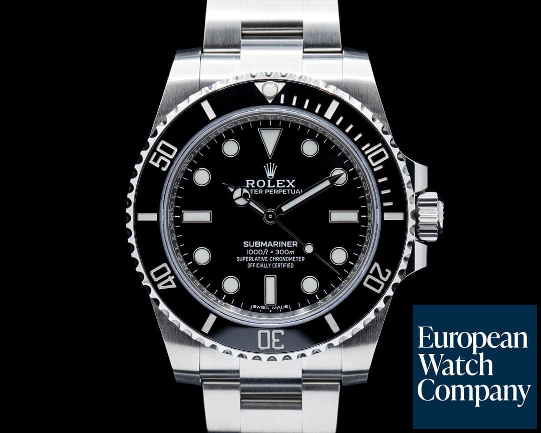 Image of Rolex 114060 Submariner No Date SS Black Dial