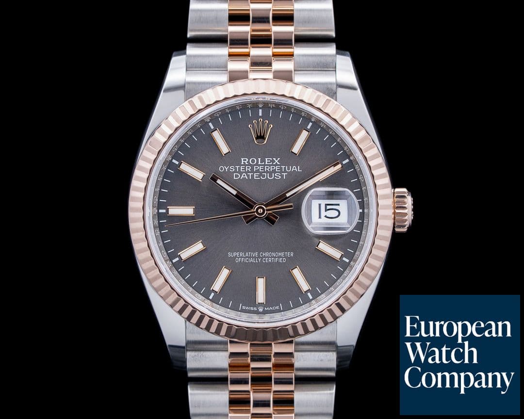 Image of Rolex 126231 Datejust 36 Jubilee 18K RG / SS Gray Dial