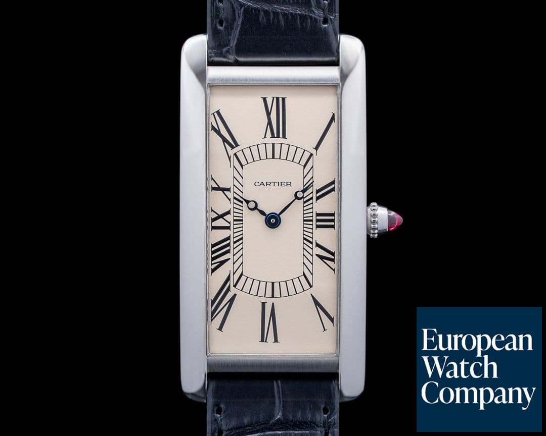 Image of Cartier WGTA0193 Tank Cintree Platinum "100th Anniversary" Cream Dial LIMITED