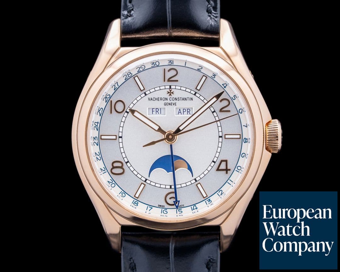 Image of Vacheron Constantin 4000E Fiftysix Complete Calendar 18K Pink Gold Silver Dial