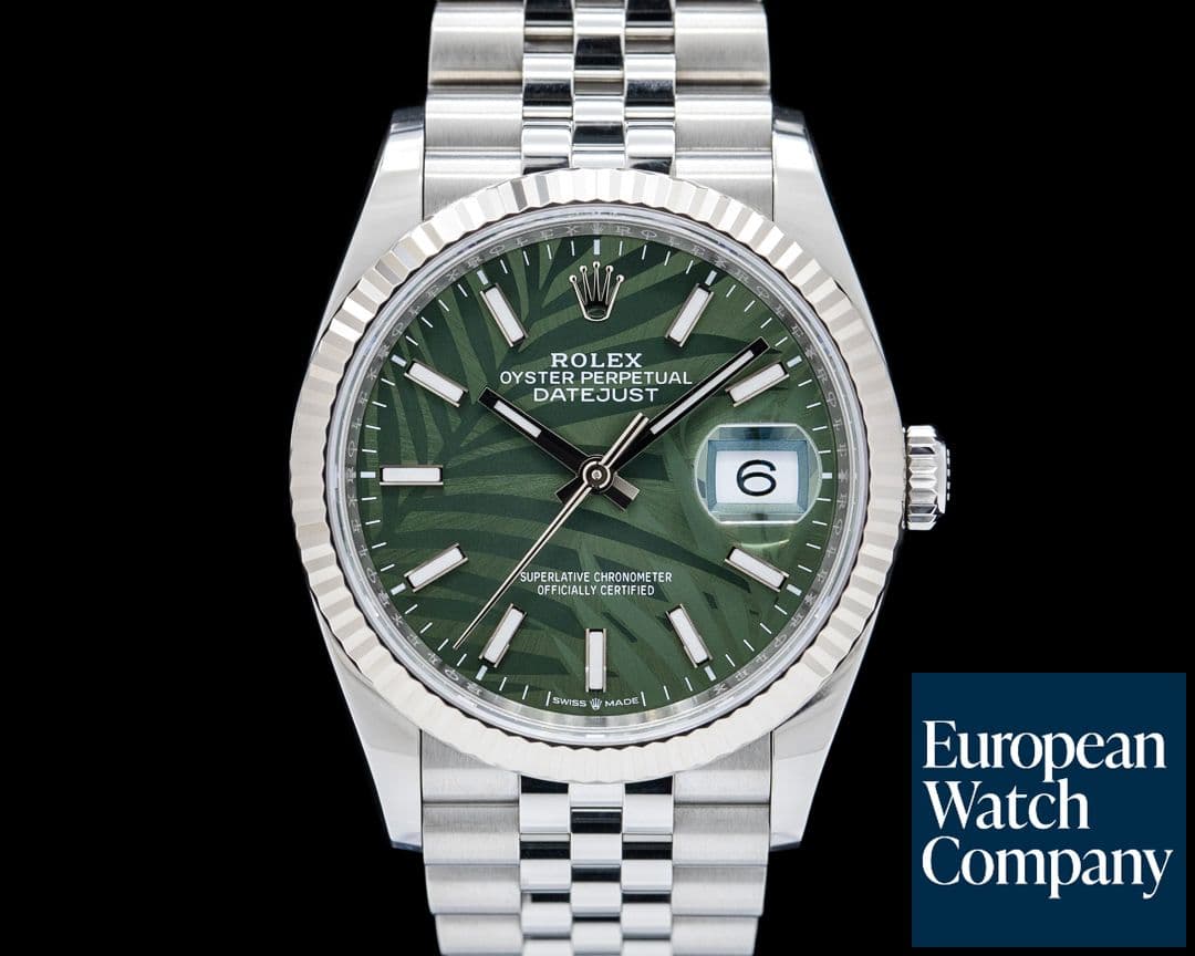 Image of Rolex 126234 Datejust 36 SS Palm Dial