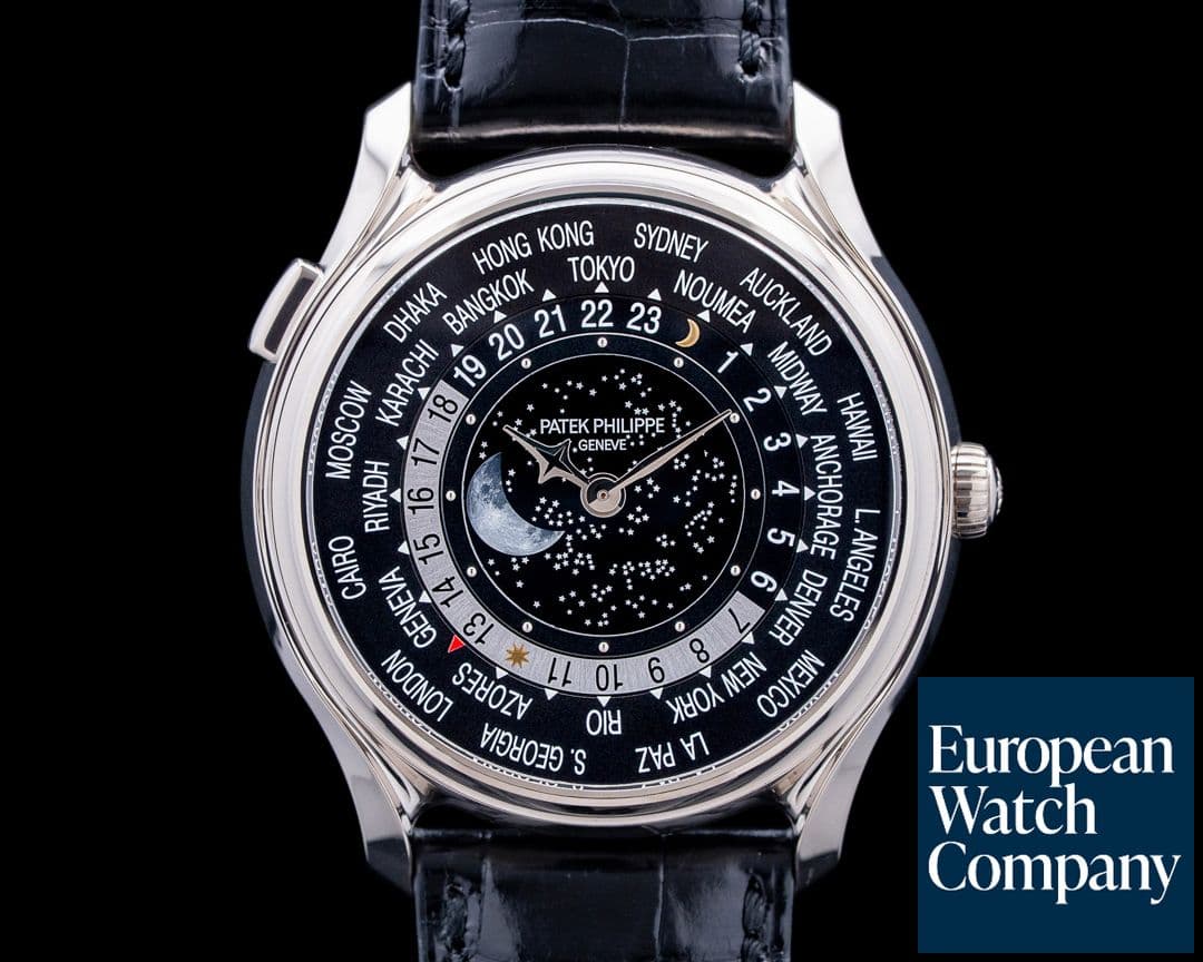 Image of Patek Philippe 5575G "175th Anniversary" World Time Moonphase 18K WG Black Dial LIMITED