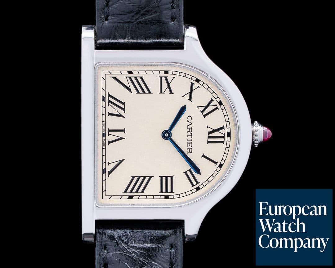 Image of Cartier WGCC0004 Prive Cloche de Cartier Platinum Cream Dial LIMITED