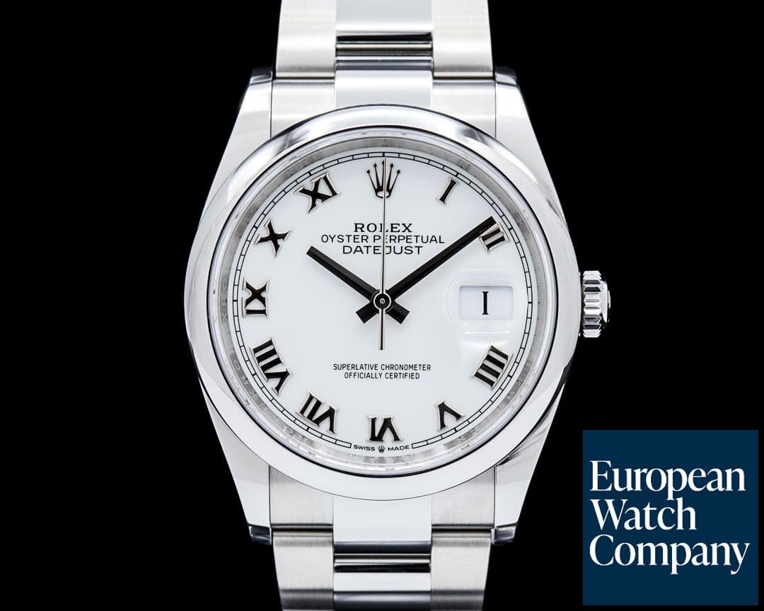 Image of Rolex 126200 Datejust 36 SS White Roman Dial 2025
