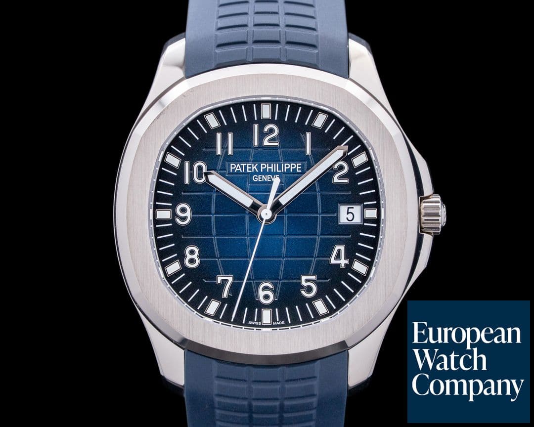 Image of Patek Philippe 5168G Aquanaut 18K White Gold Blue Dial