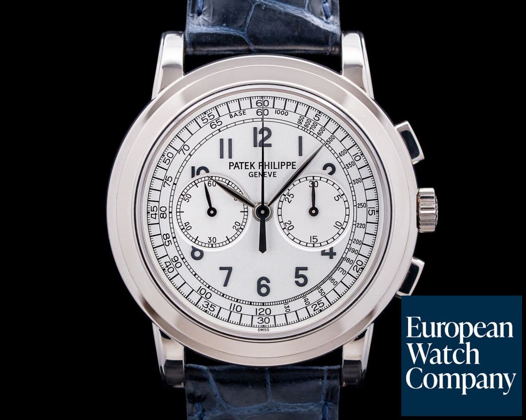 Image of Patek Philippe 5070G Chronograph 18K White Gold Silver Dial