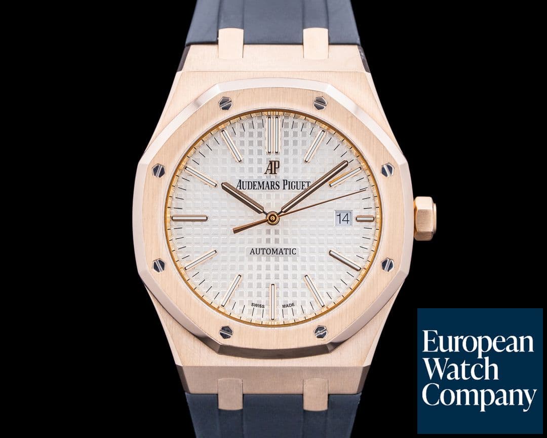 Image of Audemars Piguet 15400OR Royal Oak Selfwinding 18K Rose Gold Silver Dial