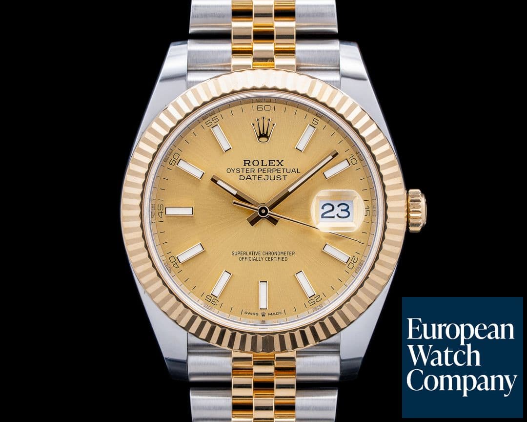 Image of Rolex 126333 Datejust 41 Jubilee SS / 18k YG Champagne Dial