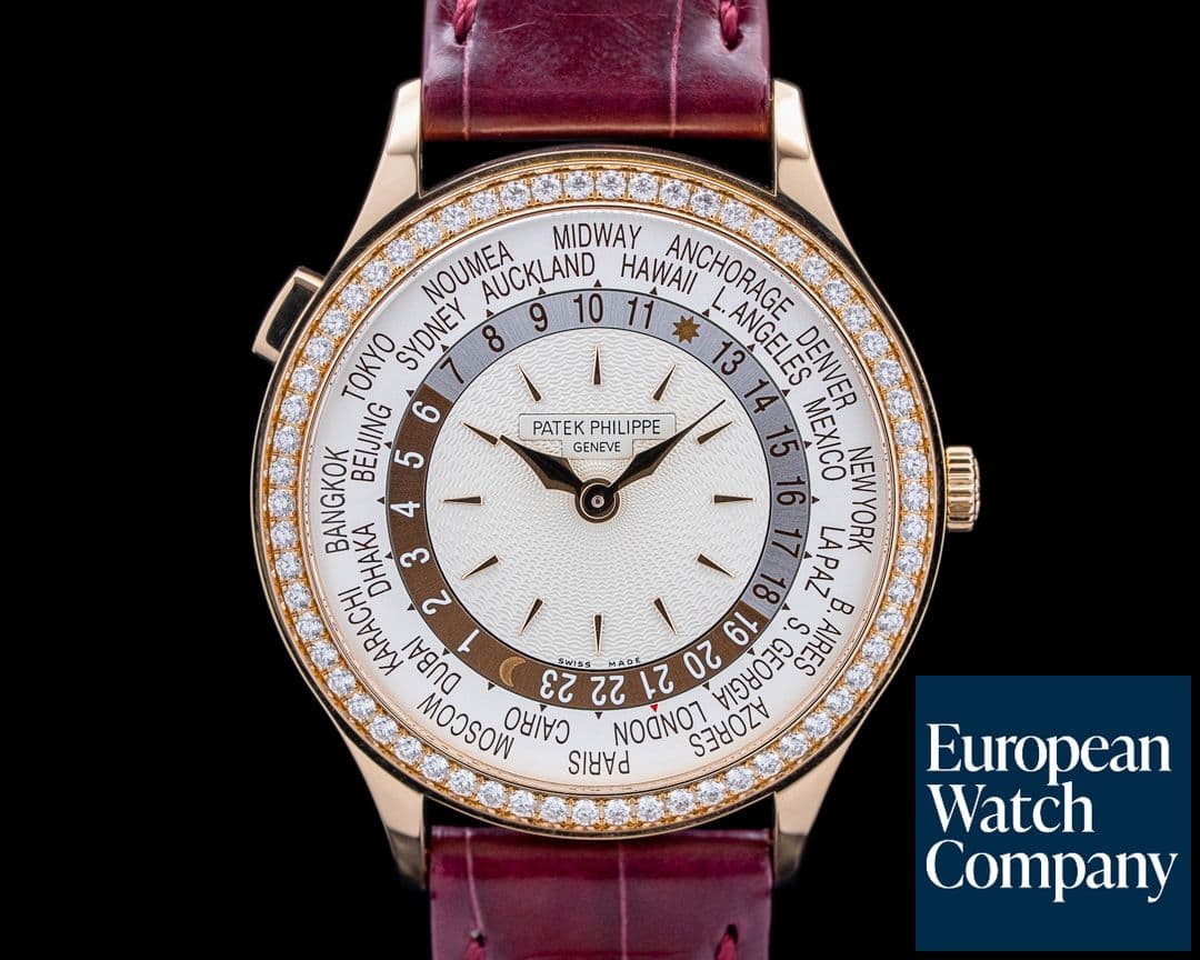 Image of Patek Philippe 7130R-013 World Time 18K Rose Gold Silver Dial