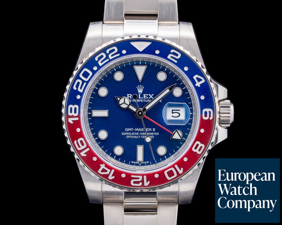 Image of Rolex 116719BLRO GMT-Master II "Pepsi" 18K White Gold Blue Dial