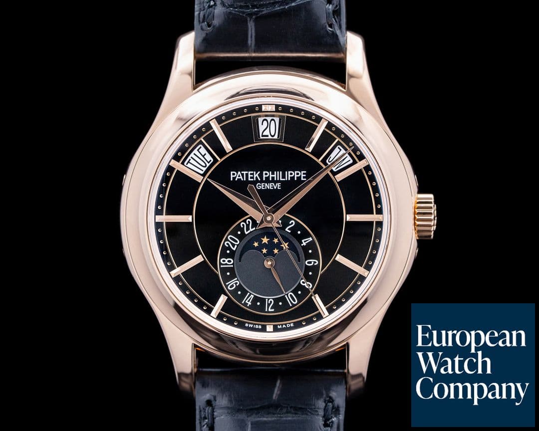 Image of Patek Philippe 5205R Annual Calendar 18K Rose Gold Black Dial