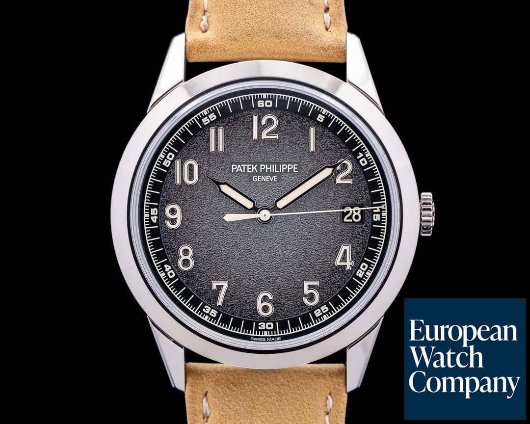 Image of Patek Philippe 5226G Calatrava 18K White Gold Charcoal Gray Textured Dial
