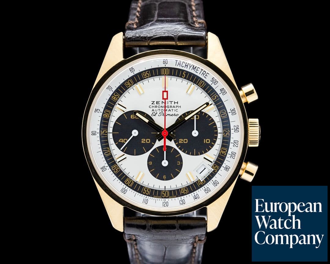 Image of Zenith El Primero Revival G381 18K Yellow Gold White Panda Dial LIMITED