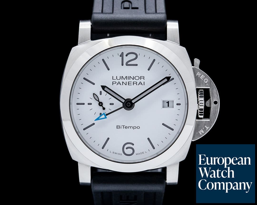 Image of Panerai PAM01367 Luminor Quaranta BiTempo GMT SS White Dial 2025