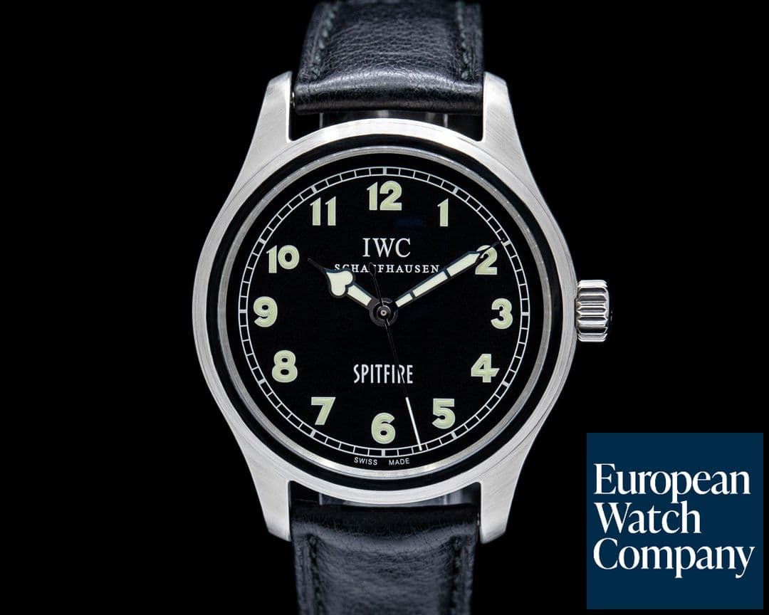 Image of IWC Pilot's Watch Mark XV Spitfire Battle of Britain SS Black Dial LIMITED