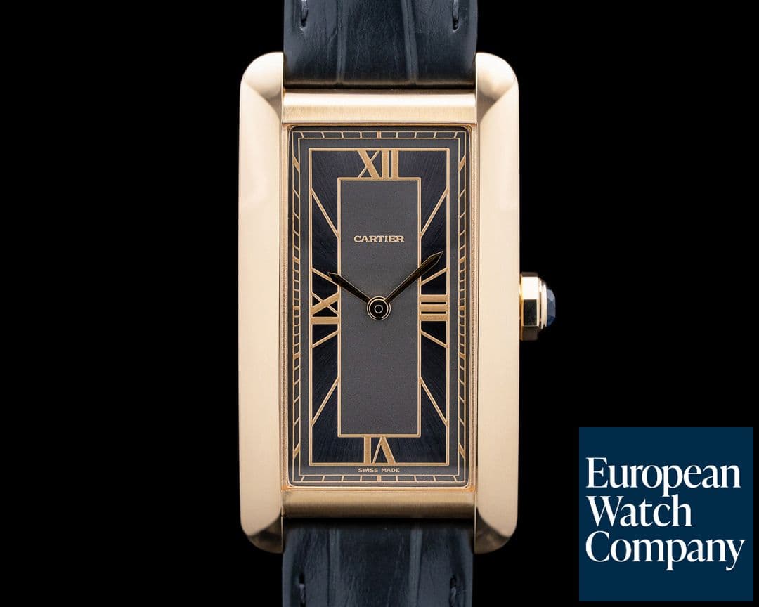 Image of Cartier WGTA0295 Tank Americaine 18K Yellow Gold Gray Dial