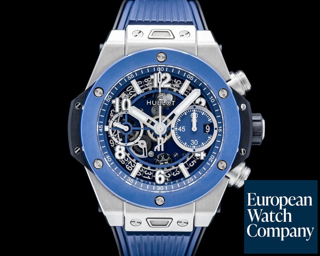 Image of Hublot Big Bang Unico Titanium Blue Ceramic Skeleton Dial