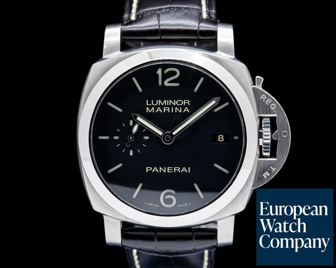 Image of Panerai PAM00392 Luminor Marina 1950 3 Days Acciaio SS Black Dial