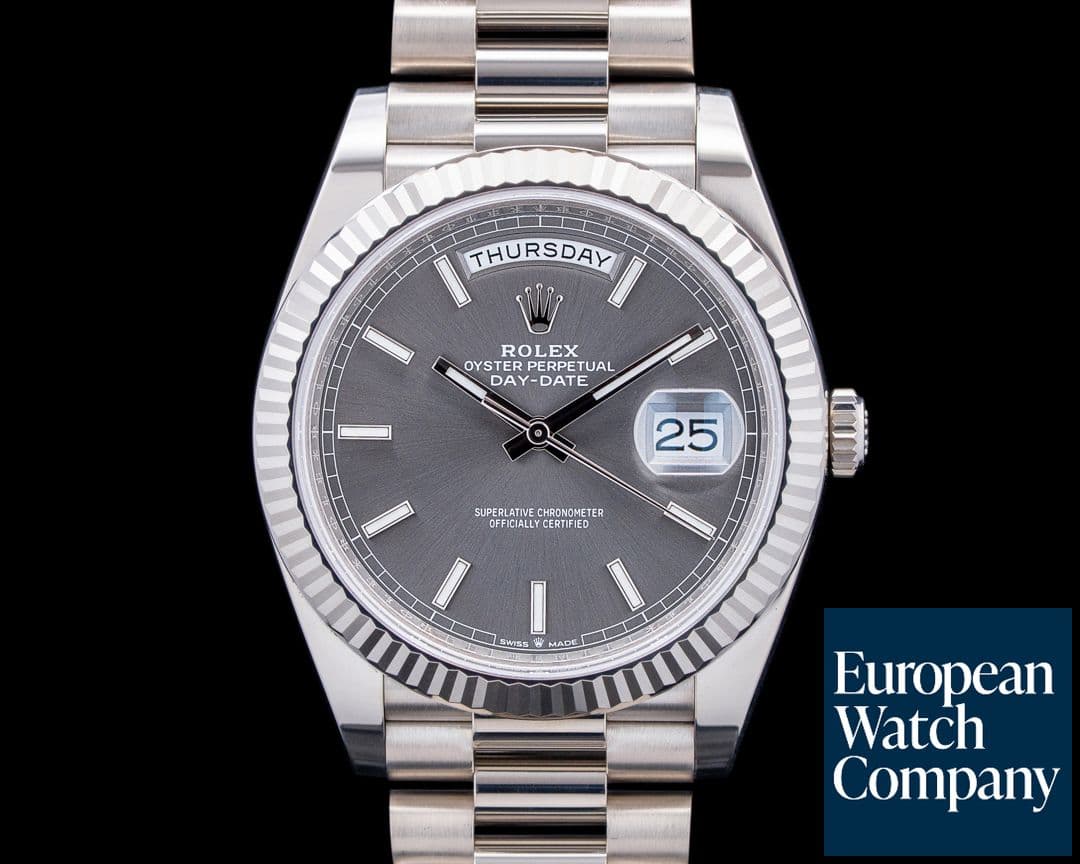 Image of Rolex 228239 Day-Date 40MM 18K White Gold Gray Dial