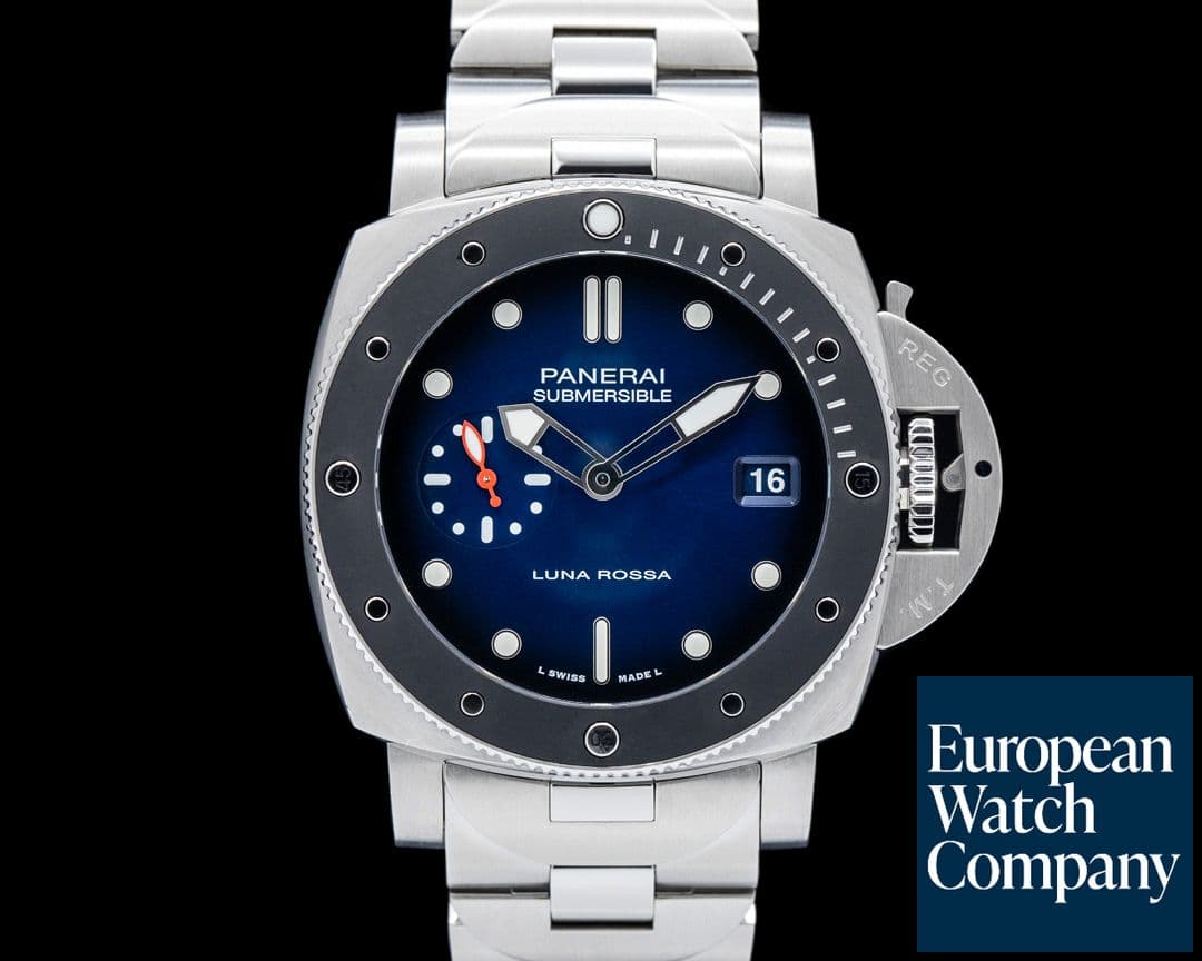 Image of Panerai PAM01565 Submersible Luna Rossa SS Blue Dial LIMITED