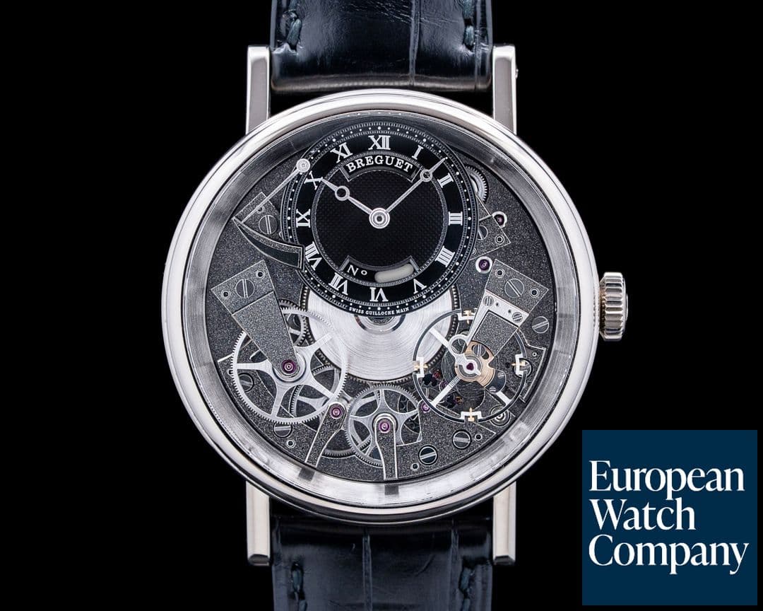 Image of Breguet 7057BB Tradition 18K White Gold Black Skeleton Dial