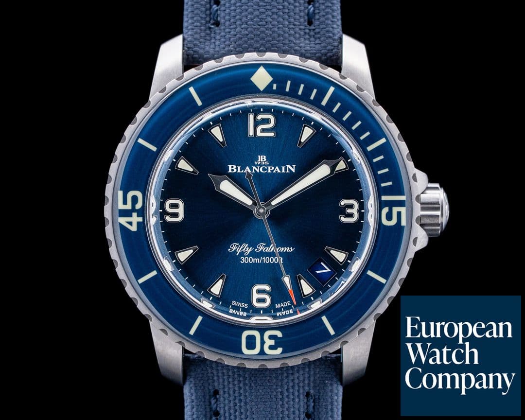 Image of Blancpain 5010 Fifty Fathoms Automatique Titanium Blue Dial