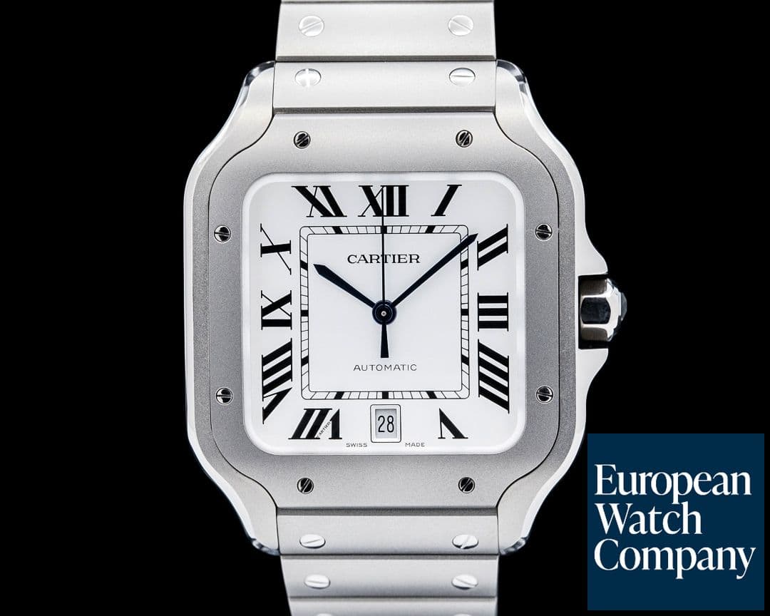 Image of Cartier WSSA0089 Santos de Cartier Large Titanium Silver Dial
