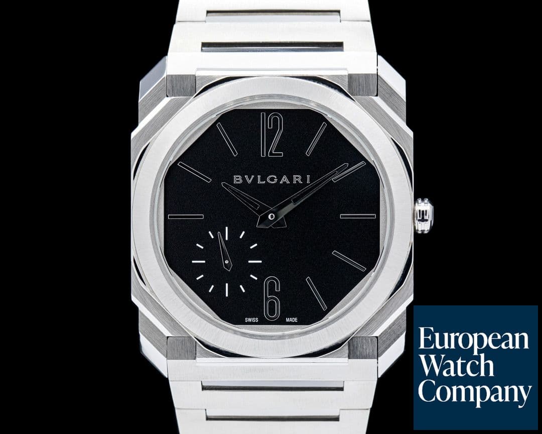 Image of Bulgari 103297 Octo Finissimo SS Black Dial