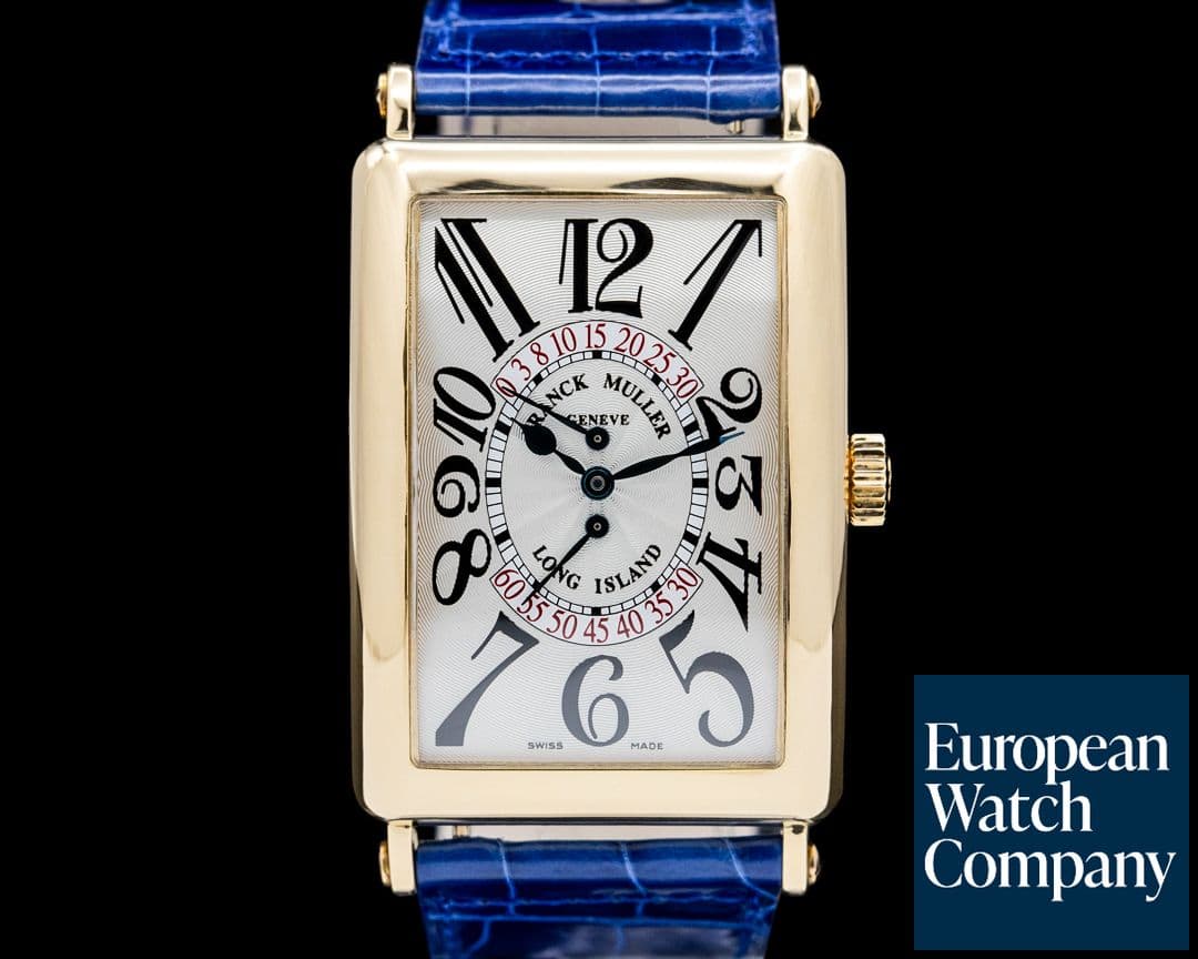 Image of Franck Muller Long Island Double Retrograde 18K Yellow Gold Silver Dial