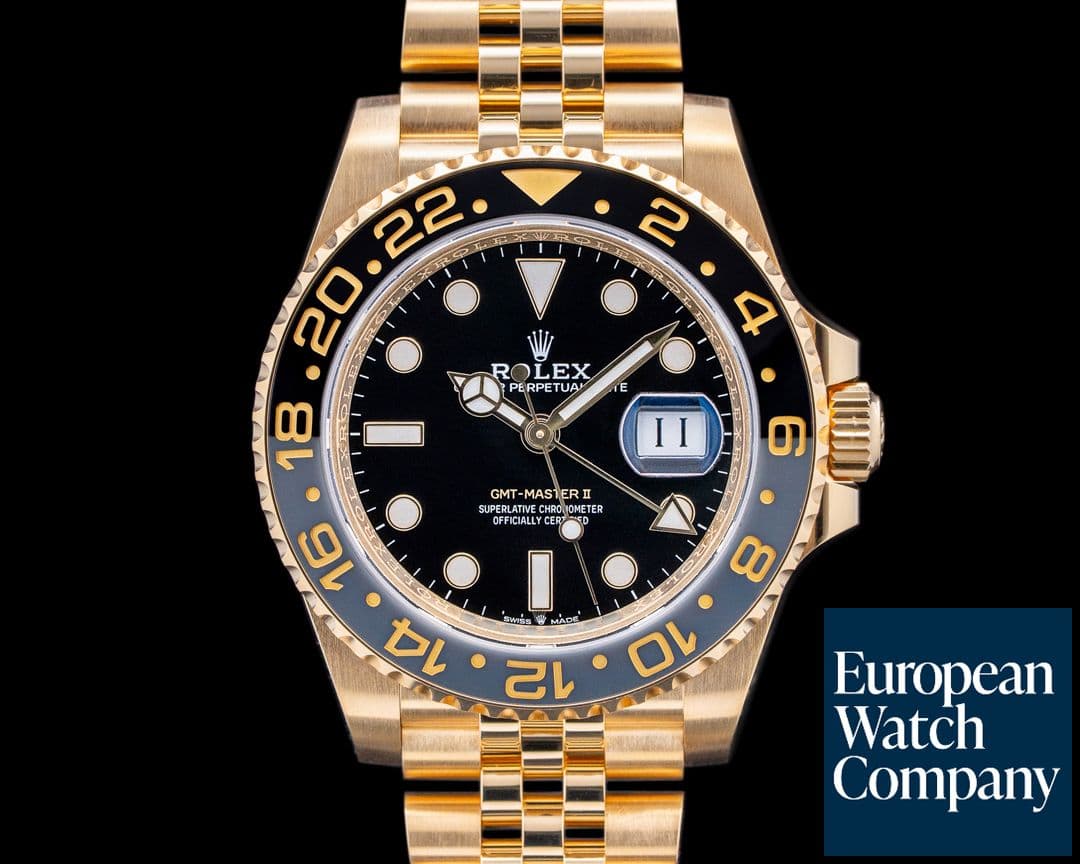 Image of Rolex 126718GRNR GMT-Master II 18K Yellow Gold Black Dial