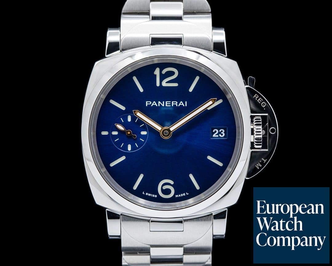 Image of Panerai PAM01123 Luminor Due Steel Blue Dial