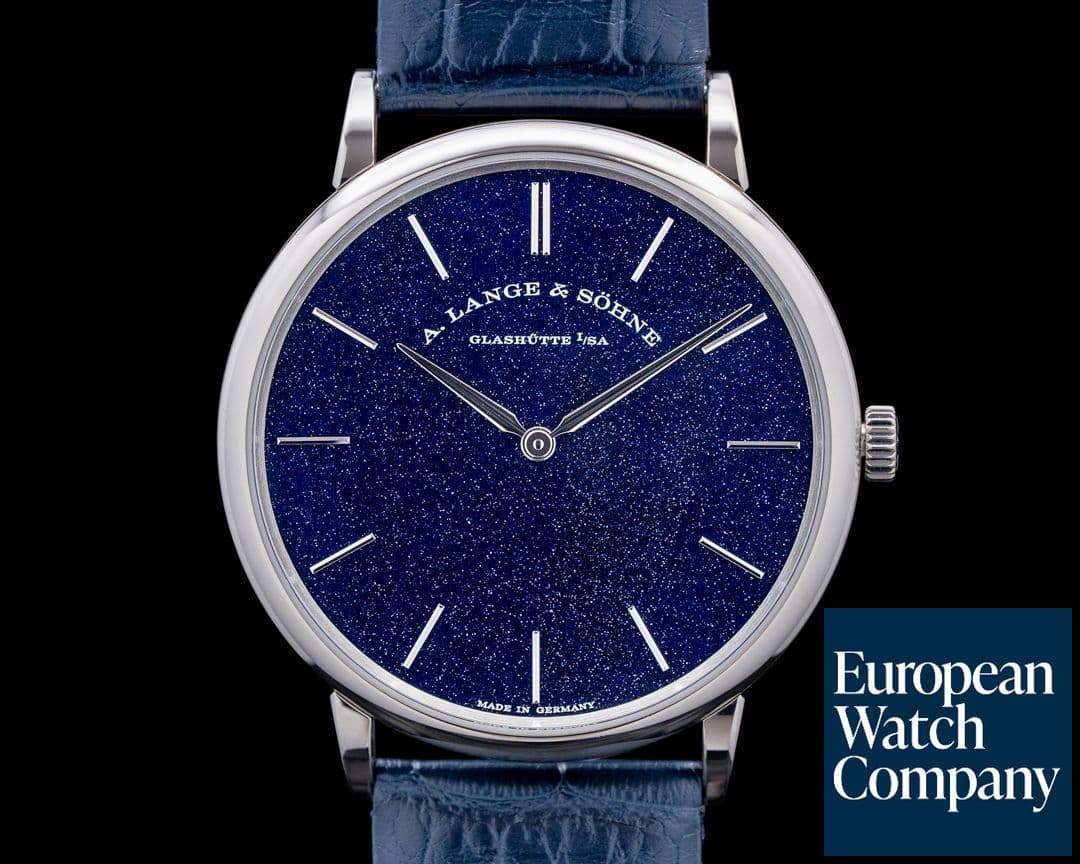 Image of A. Lange & Söhne 205.086 Saxonia Thin Aventurine 18K White Gold Blue Dial