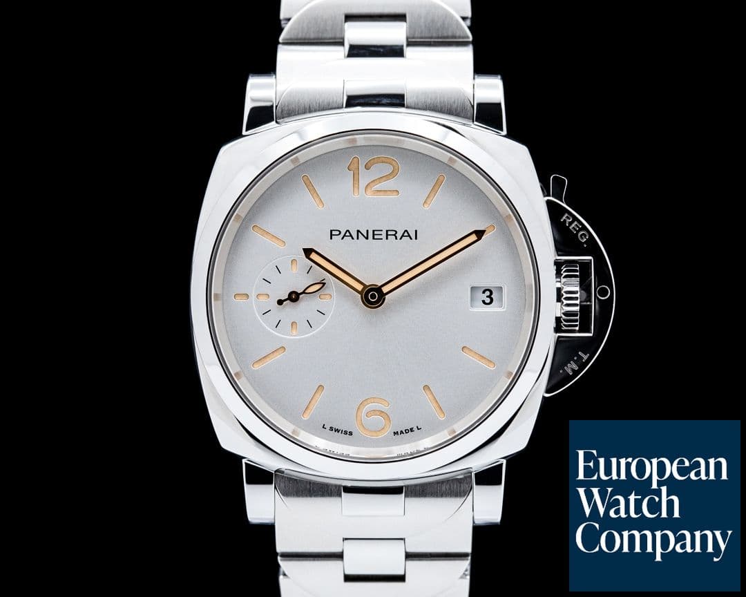 Image of Panerai PAM01508 Luminor Due Steel White Sun-Brushed Dial
