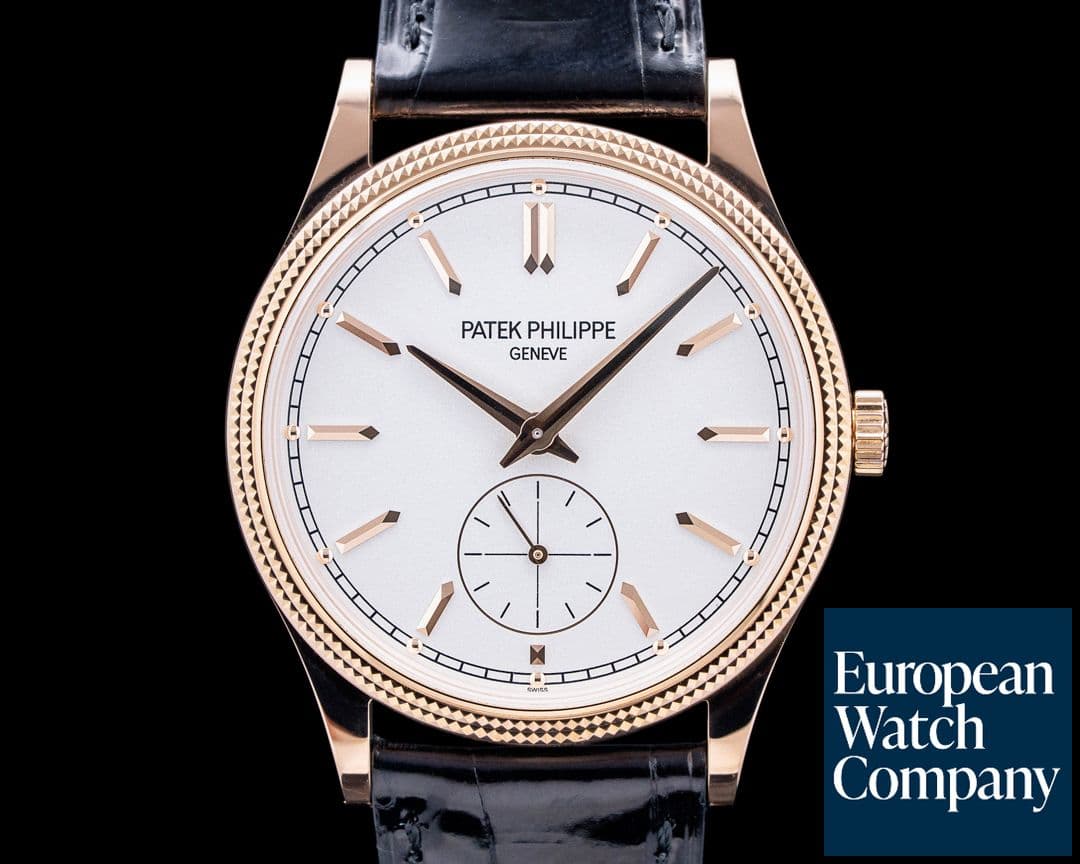 Image of Patek Philippe 6119R Calatrava Manual Wind 18K Rose Gold Silver Dial