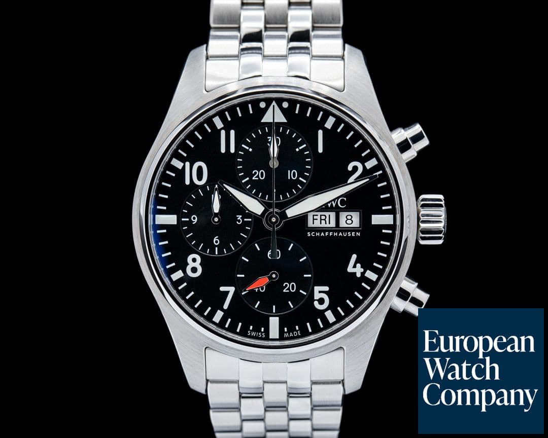 Image of IWC IW388113 Pilot Chronograph 41 SS Black Dial