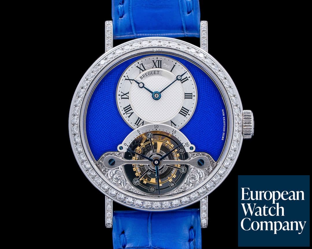 Image of Breguet 3358BB Classique Tourbillon 18K White Gold Blue Dial