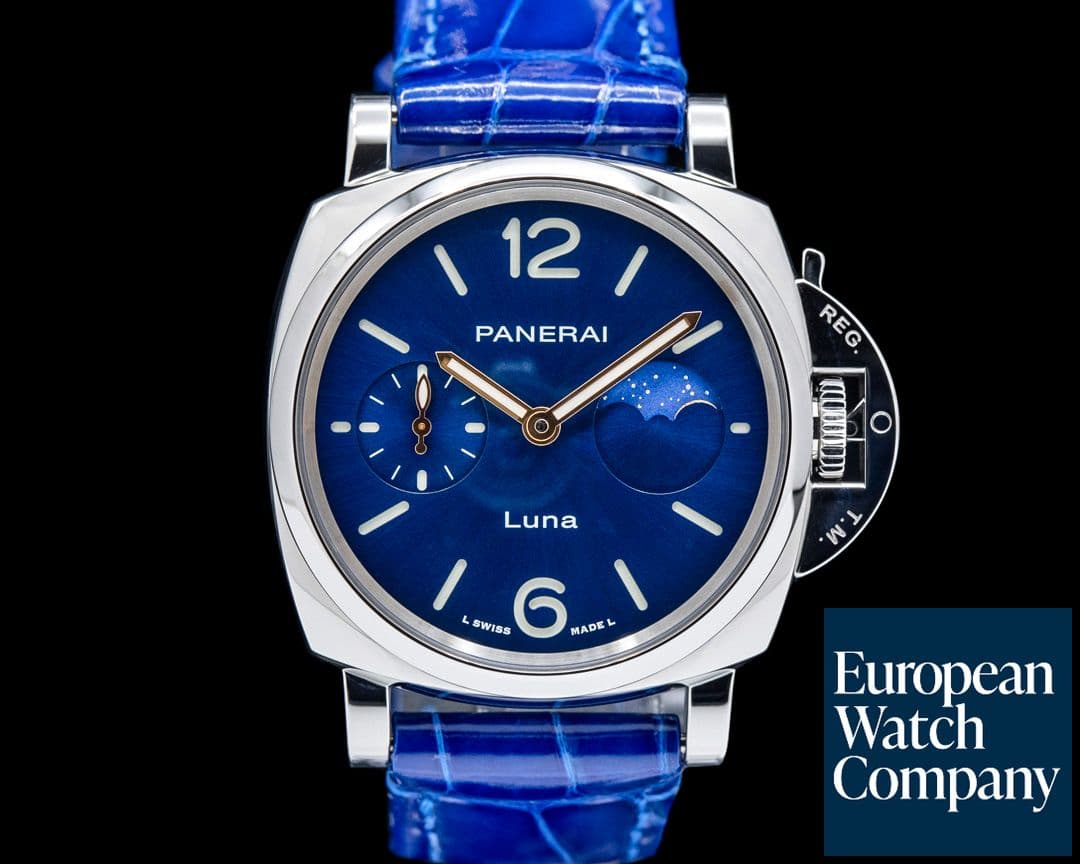 Image of Panerai PAM01179 Luminor Due Luna SS Blue Dial
