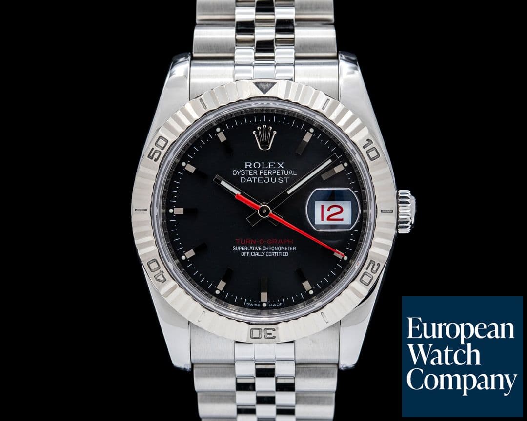 Image of Rolex 116264 Datejust Turn-O-Graph "Thunderbird" SS Black Dial Circa. 2005