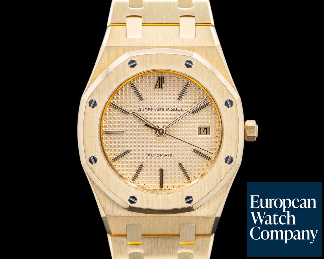 Image of Audemars Piguet 14790BA Royal Oak 18K Yellow Gold Champagne Dial