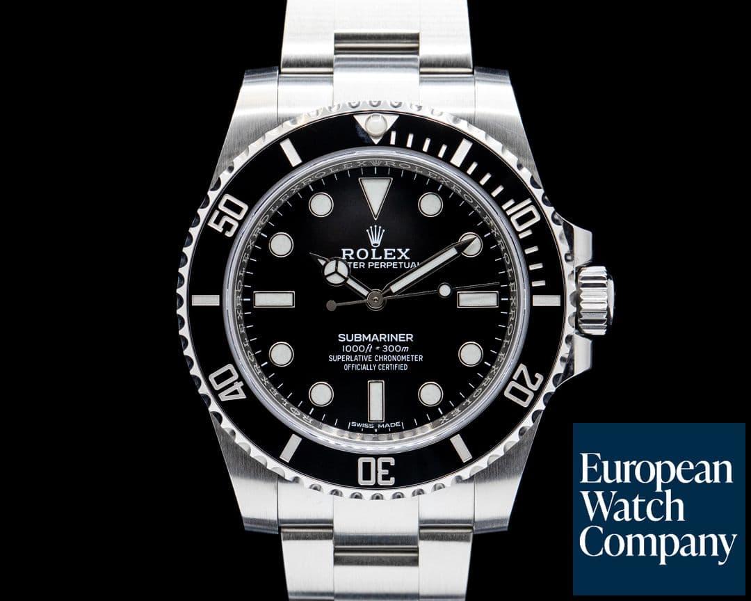 Image of Rolex 114060 Submariner No Date SS Black Dial