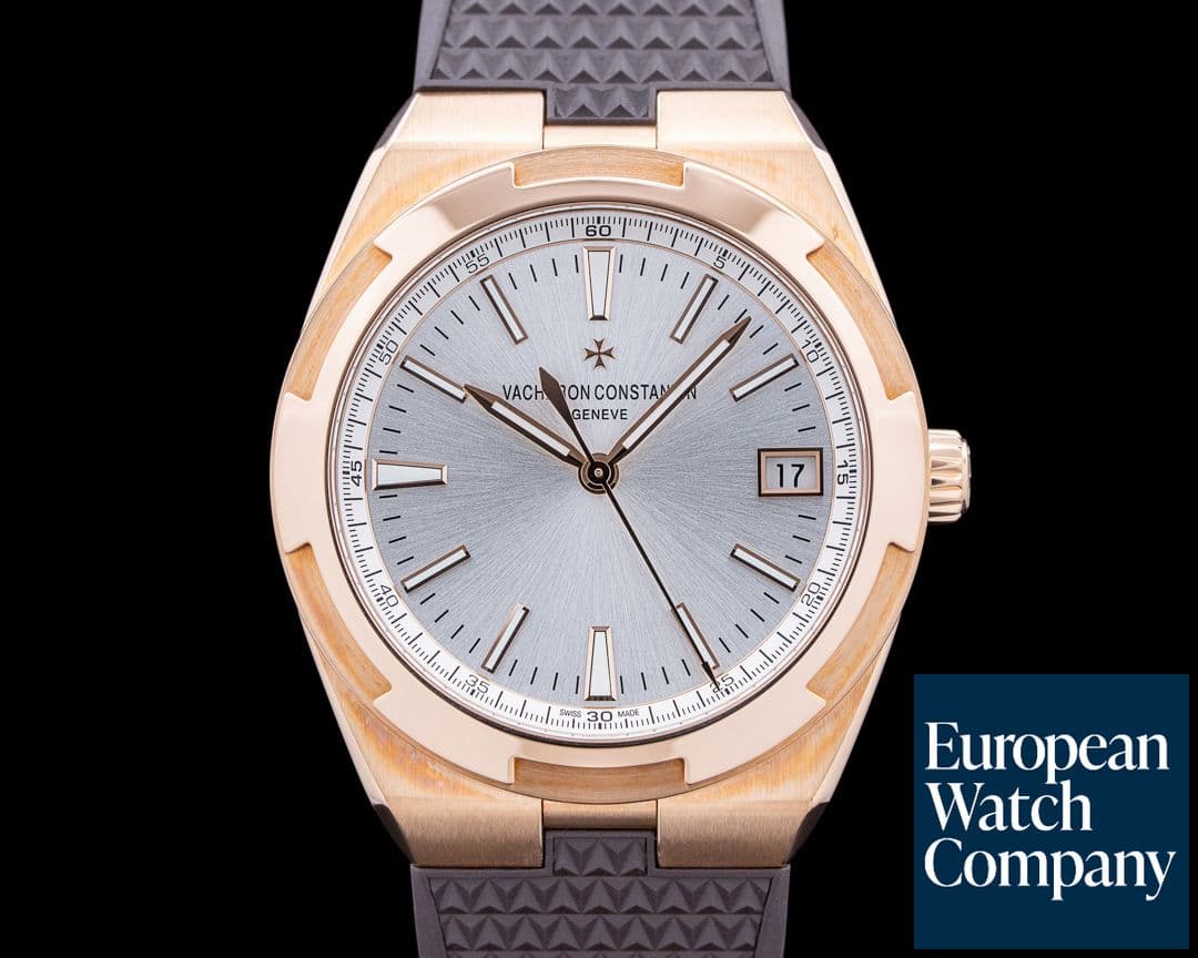 Image of Vacheron Constantin 4500V/000R Overseas Automatic 18K Rose Gold Silver Dial