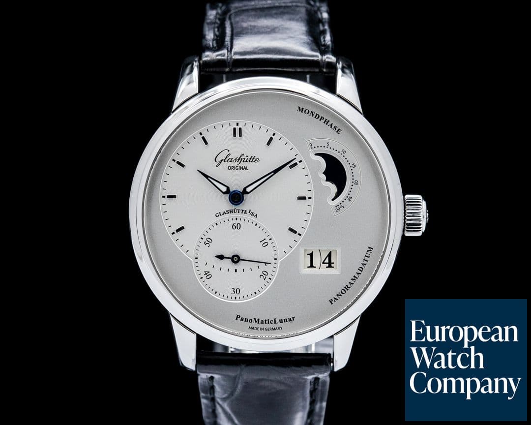 Image of Glashütte Original PanoMaticLunar SS Silver Dial
