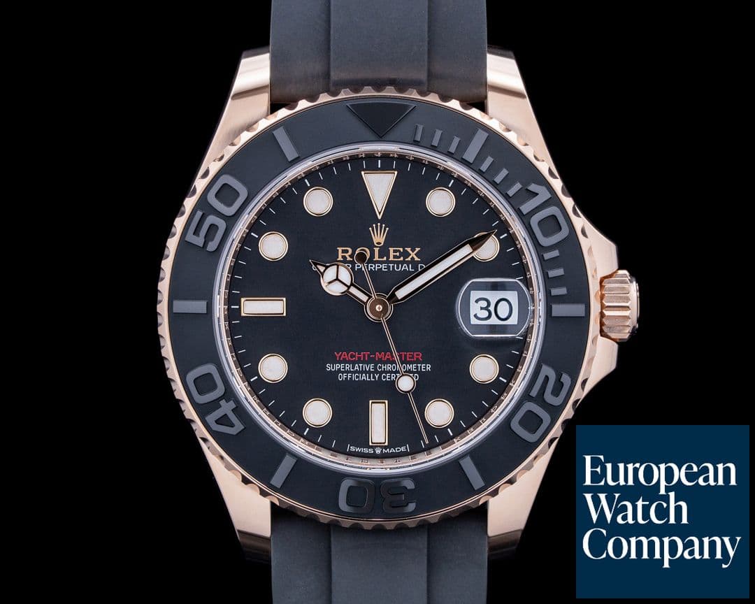 Image of Rolex 268655 Yacht-Master 37MM 18K Rose Gold Black Dial UNWORN