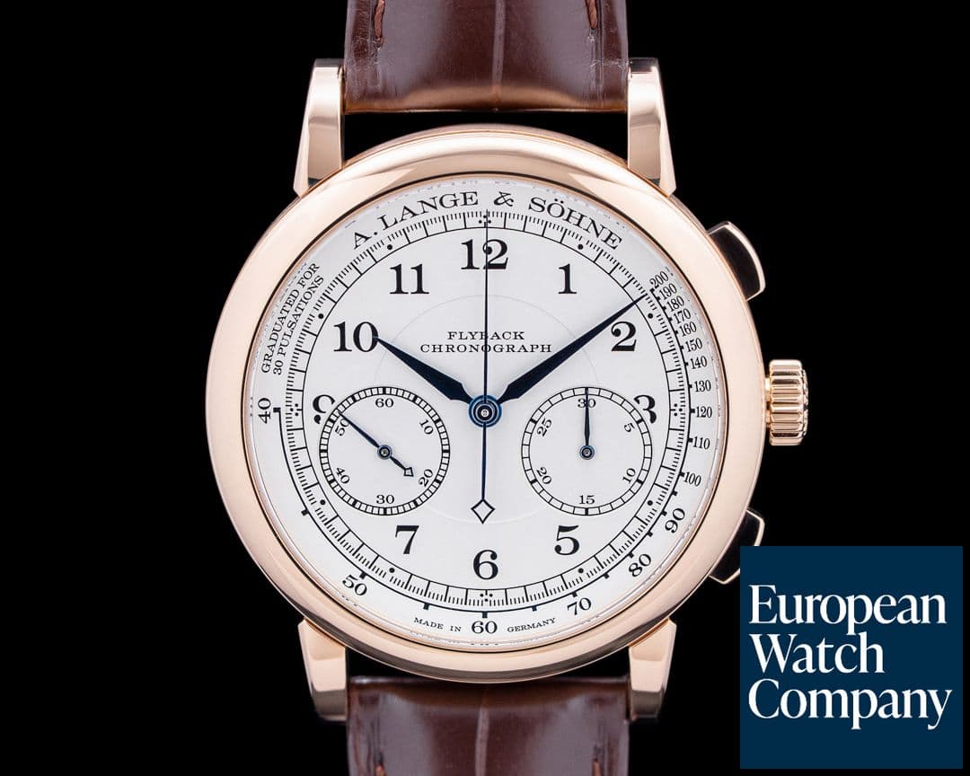 Image of A. Lange & Söhne 414.032 1815 Chronograph 18K Rose Gold Silver Dial
